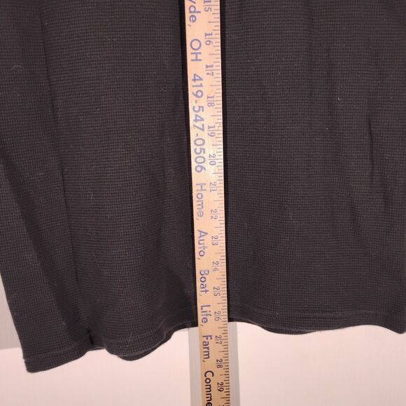 Polo Ralph Lauren thermal tshirt mens M Medium black waffle knit long sleeve pon - Picture 5 of 7